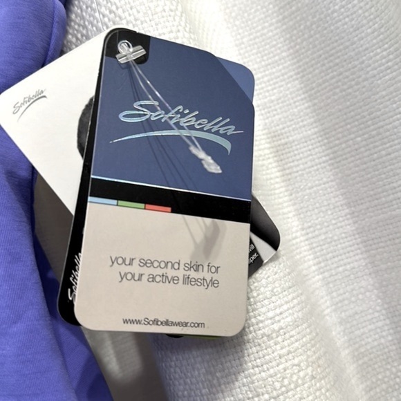 NWT Women’s Sofibella Purple & White Polyester & Spandex UV Tennis Golf Top XS - Picture 5 of 9